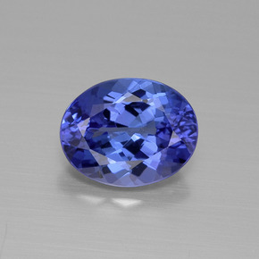 Tanzanite bleue naturelle coupe ovale, 2,12 ct, VVS