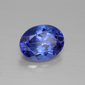 Tanzanite bleue naturelle coupe ovale, 2,12 ct, VVS