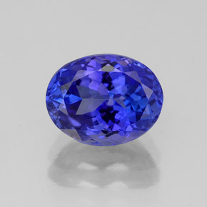Tanzanite bleue naturelle coupe ovale, 2,49 ct, VVS-VS