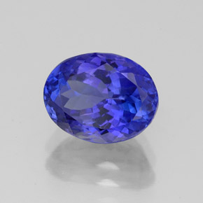 Tanzanite bleue naturelle coupe ovale, 2,49 ct, VVS-VS