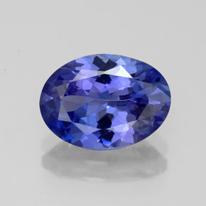 Tanzanite bleue naturelle coupe ovale, 2,57 ct, IF