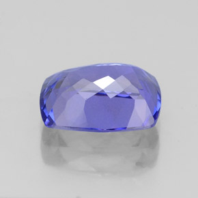 Tanzanite bleue naturelle coupe coussin, 2,36 ct, VVS