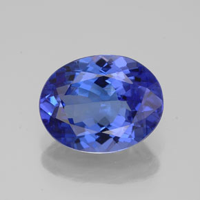 Tanzanite bleue naturelle coupe ovale, 2,76 ct, VVS