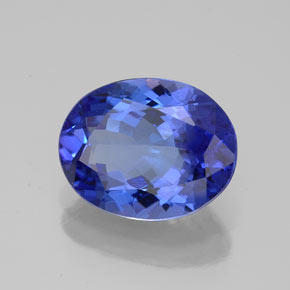 Tanzanite bleue naturelle coupe ovale, 2,76 ct, VVS