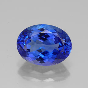 Tanzanite bleue naturelle coupe ovale, 2,71 ct, IF