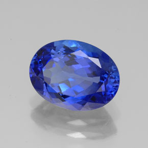 Tanzanite bleue naturelle coupe ovale, 2,71 ct, IF
