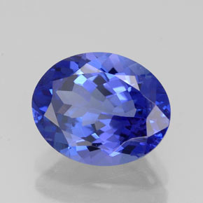 Tanzanite bleue naturelle coupe ovale, 2,92 ct, IF