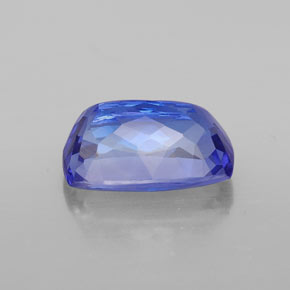 Tanzanite bleue naturelle coupe coussin, 3,38 ct, VVS