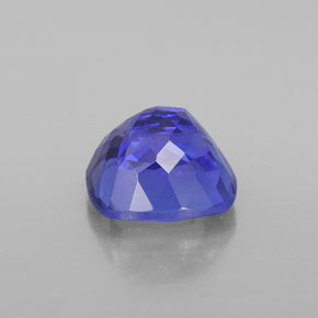 Tanzanite bleue naturelle coupe coussin, 2,44 ct, VVS