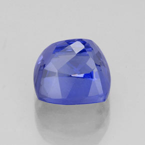 Tanzanite bleue naturelle coupe coussin, 3,13 ct, VVS