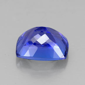 Tanzanite bleue naturelle coupe coussin, 2,82 ct, VVS-VS