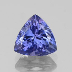 Tanzanite bleue naturelle trillion, 2,19 ct, VVS-VS