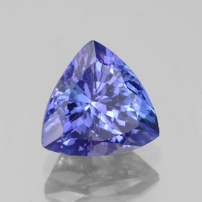 Tanzanite bleue naturelle trillion, 2,19 ct, VVS-VS