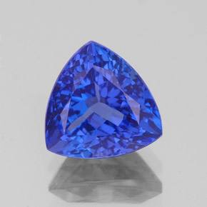 Tanzanite bleue naturelle trillion, 2,12 ct, VVS