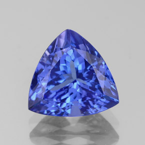 Tanzanite bleue naturelle trillion, 2,62 ct, VVS