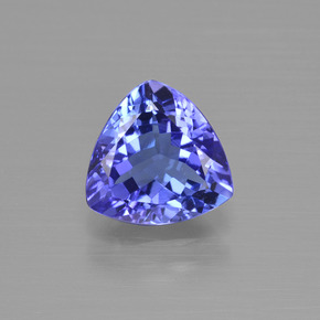 Tanzanite bleue naturelle trillion, 1,84 ct, VVS