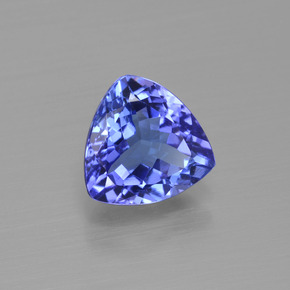 Tanzanite bleue naturelle trillion, 1,84 ct, VVS