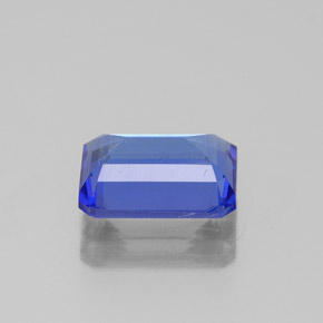 Tanzanite bleue naturelle taille émeraude, 1,63 ct, VVS-VS