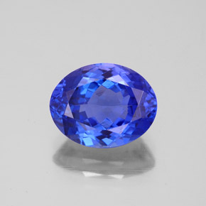 Tanzanite bleue naturelle coupe ovale, 2,81 ct, VVS
