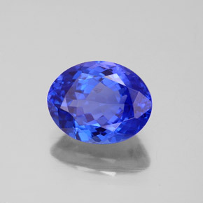 Tanzanite bleue naturelle coupe ovale, 2,81 ct, VVS