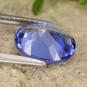 Tanzanite bleue naturelle coupe ovale, 2,56 ct, VVS-VS