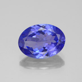 Tanzanite bleue naturelle coupe ovale, 2,83 ct, VVS-VS