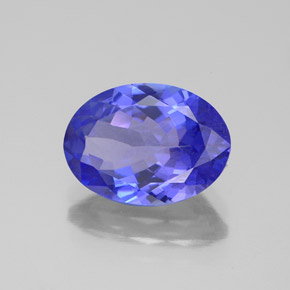 Tanzanite bleue naturelle coupe ovale, 2,83 ct, VVS-VS