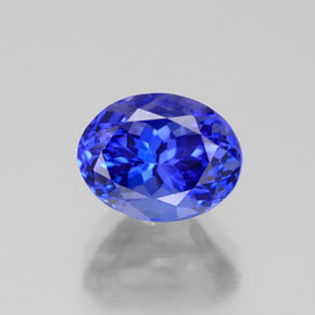 Tanzanite bleue naturelle coupe ovale, 2,75 ct, VVS