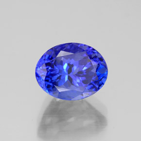 Tanzanite bleue naturelle coupe ovale, 2,75 ct, VVS