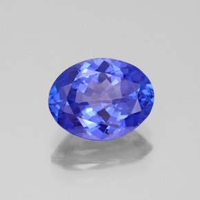 Tanzanite bleue naturelle coupe ovale, 2,38 ct, VVS-VS