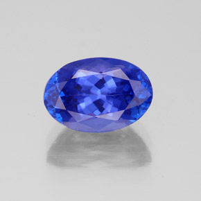 Tanzanite bleue naturelle coupe ovale, 2,66 ct, VVS