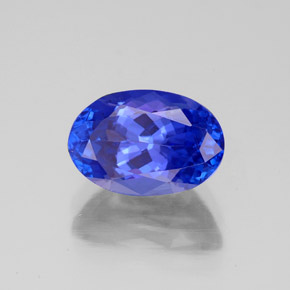 Tanzanite bleue naturelle coupe ovale, 2,66 ct, VVS
