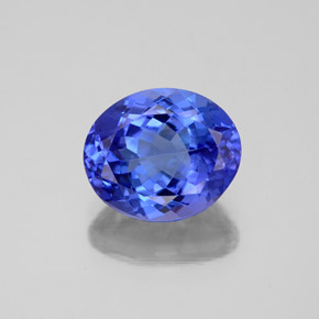Tanzanite bleue naturelle coupe ovale, 2,70 ct, VVS