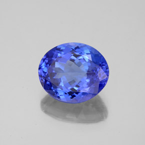 Tanzanite bleue naturelle coupe ovale, 2,70 ct, VVS