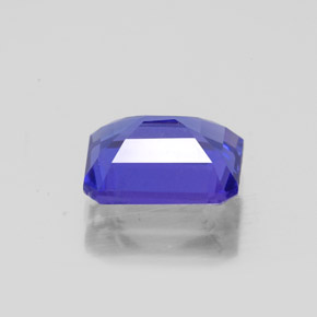 Tanzanite bleue naturelle taille émeraude, 1,77 ct, VS