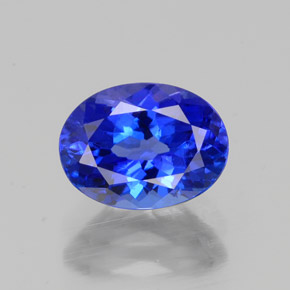 Tanzanite bleue naturelle coupe ovale, 1,60 ct, VVS-VS
