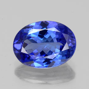 Tanzanite bleue naturelle coupe ovale, 2,66 ct, VVS