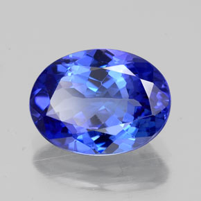 Tanzanite bleue naturelle coupe ovale, 2,66 ct, VVS