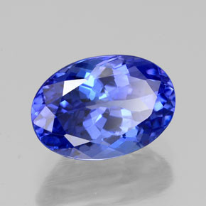 Tanzanite bleue naturelle coupe ovale, 2,73 ct, VVS-VS