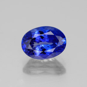 Tanzanite bleue naturelle coupe ovale, 2,42 ct, VVS