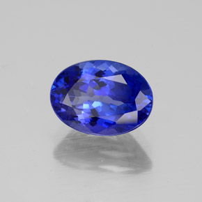 Tanzanite bleue naturelle coupe ovale, 2,42 ct, VVS