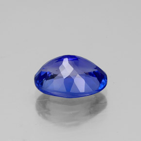 Tanzanite bleue naturelle coupe ovale, 2,42 ct, VVS