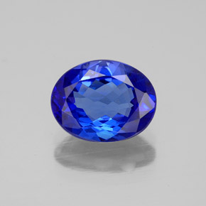Tanzanite bleue naturelle coupe ovale, 2,43 ct, IF