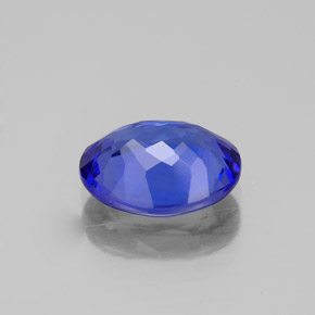 Tanzanite bleue naturelle coupe ovale, 2,43 ct, IF