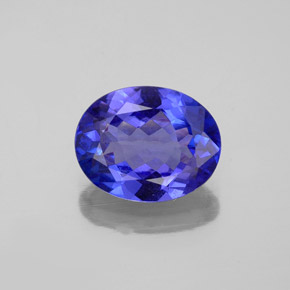Tanzanite bleue naturelle coupe ovale, 2,32 ct, VVS