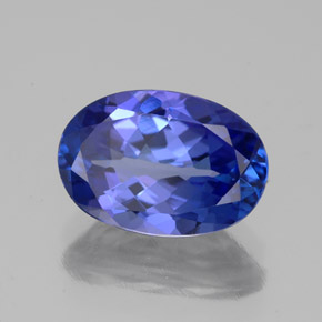 Tanzanite bleue naturelle coupe ovale, 2,75 ct, VVS