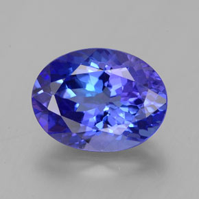 Tanzanite bleue naturelle coupe ovale, 2,26 ct, VVS-VS