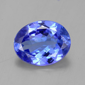 Tanzanite bleue naturelle coupe ovale, 2,16 ct, VVS-VS