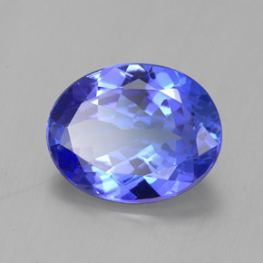 Tanzanite bleue naturelle coupe ovale, 2,16 ct, VVS-VS