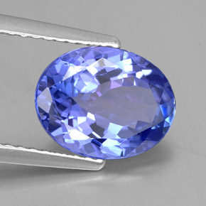 Tanzanite bleue naturelle coupe ovale, 2,71 ct, VVS